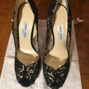 Black Lace Jimmy Choo Faith Pumps